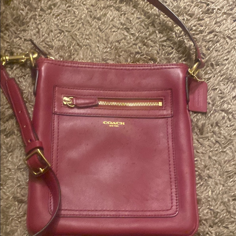 Coach Burgundy Crossbody Bag